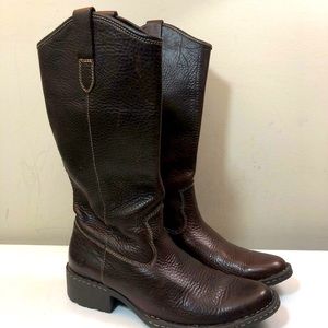 Born Shevano dark brown leather mid-calf boots 7